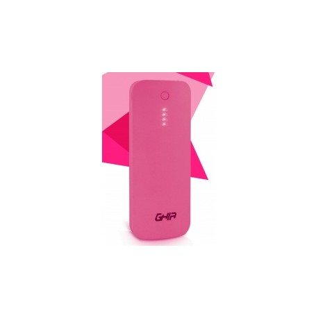 Cargador Portátil Ghia Power Bank Volta GAC-029, 12000mAh, Rosa