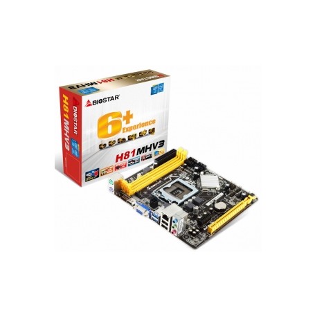 Tarjeta Madre Biostar micro ATX H81MHV3, S-1150, Intel H81, HDMI, USB 2.0/3.0, 16GB DDR3