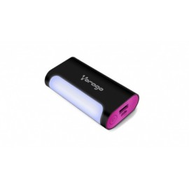 Cargador Portátil Vorago PowerBank 201, 6000mAh, USB y Micro-USB, Negro/Rosa