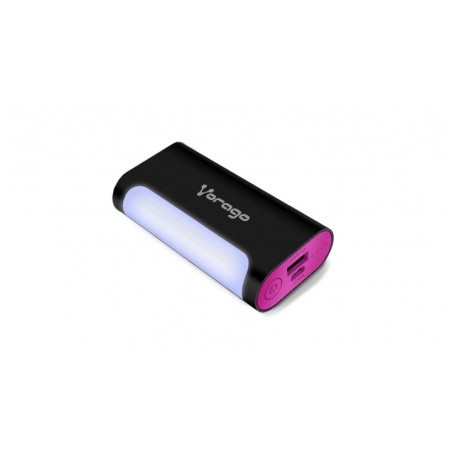 Cargador Portátil Vorago PowerBank 201, 6000mAh, USB y Micro-USB, Negro/Rosa