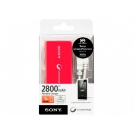 Cargador Portátil Sony CP-V3/R, 2800mAh, Rojo