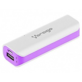 Cargador Portátil Vorago PowerBank AU-107, 2600mAh, USB, Morado/Blanco