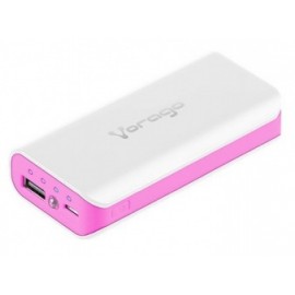 Cargador Portátil Vorago PowerBank AU-200, 6000mAh, USB, Rosa/Blanco