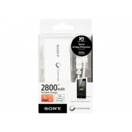 Cargador Portátil Sony CP-V3/W, 2800mAh, Blanco