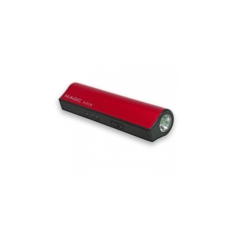 Cargador Portátil Vupoint Power Bank Magic Juice, 2800mAh, Negro/Rojo