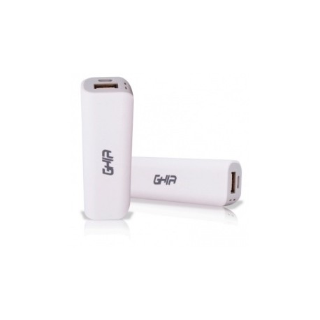 Cargador Portátil Ghia Power Bank Volta GAC-017, 2000mAh, Gris/Blanco