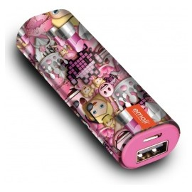 Cargador Portátil Acteck Emojis, 2000mAh, Rosa