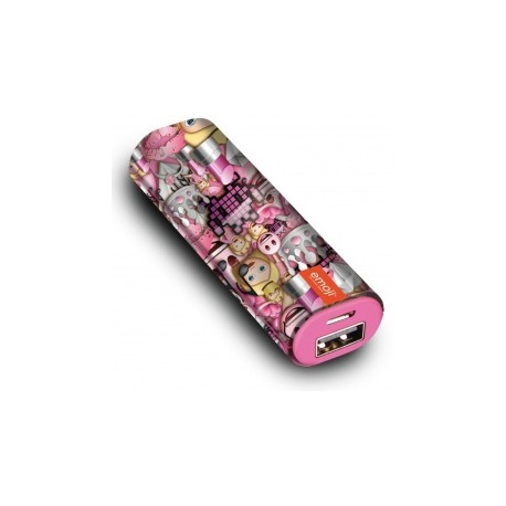 Cargador Portátil Acteck Emojis, 2000mAh, Rosa