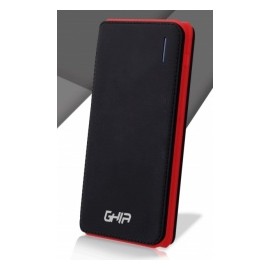 Cargador Portátil Ghia Power Bank Volta GAC-012, 10000 mAh, Negro/Rojo