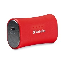 Cargador Portátil Verbatim 98357, 2200mAh, Rojo