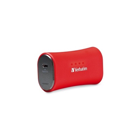 Cargador Portátil Verbatim 98357, 2200mAh, Rojo