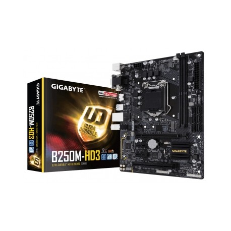 Tarjeta Madre Gigabyte micro ATX GA-B250M-HD3, S-1151, Intel B250, USB 3.0, 64GB DDR4, para Intel