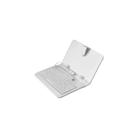 Necnon Funda con Teclado para Tablet 7, Blanco