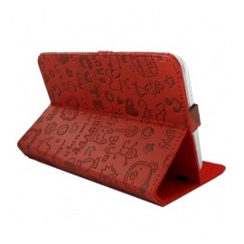 Data Components Funda para Tablet 7'', Sencillo Cute Rojo