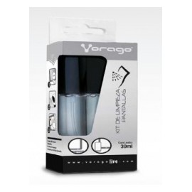 Vorago Kit de Limpieza Pantallas, Atomizador 30ml  Franela de Microfibra