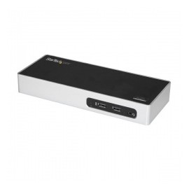 Startech.com Docking Station USB 3.0 con Salidas Dobles de Video, 6x USB 3.0, Negro/Plata