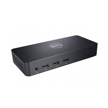 Dell Docking Station D3100, 2x USB 2.0, 3x USB 3.0, 1x RJ-45, Negro