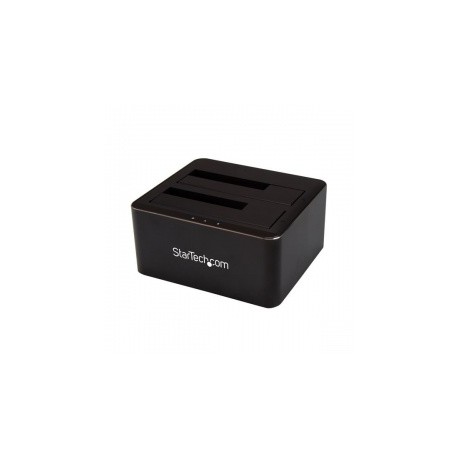 StarTech.com Docking Station USB 3.0, 2 Bahías SATA 2.5 3.5 para SSD o Disco Duro, Negro