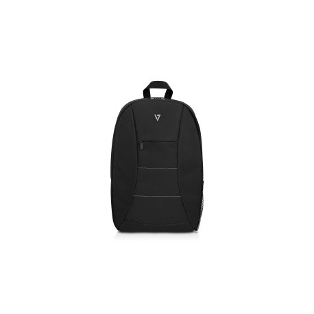 V7 Mochila de Poliéster CBK1-BLK-9N para Laptop 15.6, Negro