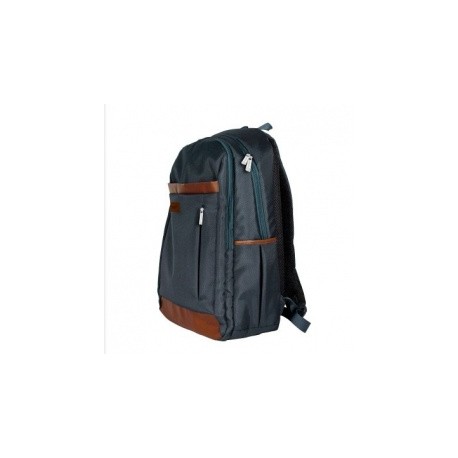 TechZone Mochila de Nílon TZ16LBP25 para Laptop 15.6, NegroMarrón