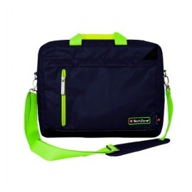 TechZone Maletin de Nílon TZ16LMS21 para Laptop 15.6'', Negro/Verde - Resistente al Agua