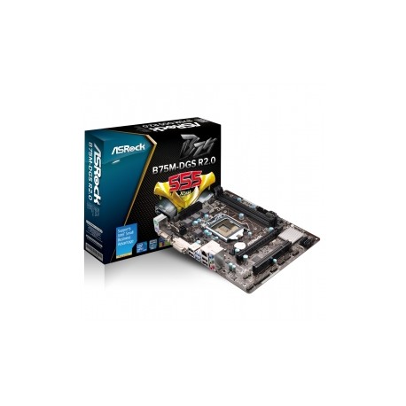 Tarjeta Madre ASRock micro ATX B75M-DGS, LGA 1155, Intel B75, USB 2.0 3.0, 16GB DDR3, para Intel