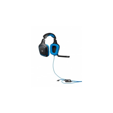 Logitech Audífonos Gamer G430 7.1, Alámbrico, Negro/Azul