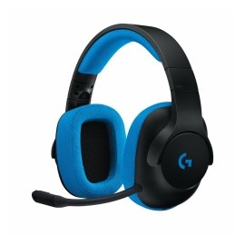 Logitech Audífonos Gamer G233, Alámbrico, 2 Metros, 3.5mm, Negro/Azul