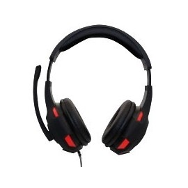 Naceb Audífonos Gamer NA-0304A, Alámbrico, 3.5mm, Negro/Rojo