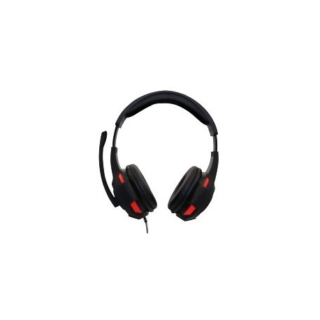 Naceb Audífonos Gamer NA-0304A, Alámbrico, 3.5mm, Negro/Rojo