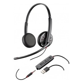 Plantronics Audífonos C325, Alámbrico, 3.5mm/USB, Negro