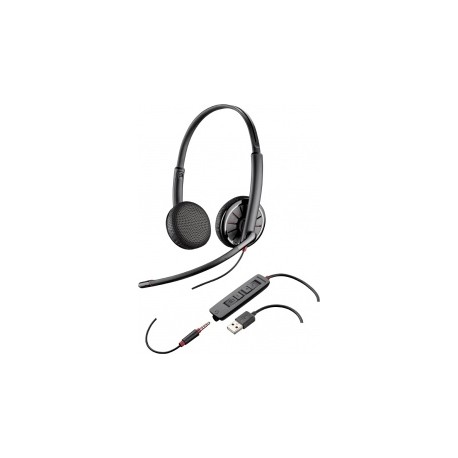 Plantronics Audífonos C325, Alámbrico, 3.5mm/USB, Negro