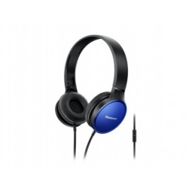 Panasonic Audífonos con Micrófono RP-HF300ME-A, Alámbrico, 1.2 Metros, 3.5mm, Negro/Azul