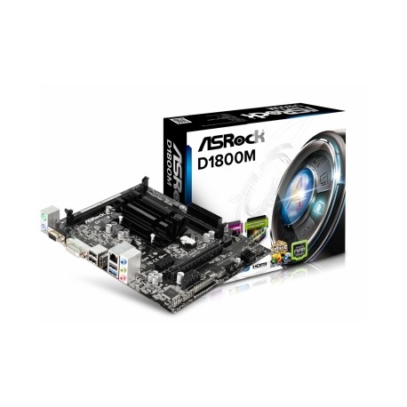 Tarjeta Madre ASRock micro ATX D1800M, Intel Dual-Core Celeron J1800 Integrada, 16GB DDR3