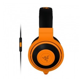 Razer Audífonos con Micrófono Kraken Mobile, Alámbrico, 1.3 Metros, Negro/Naranja