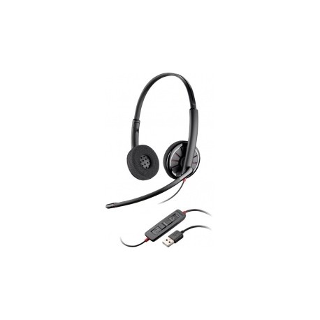 Plantronics Audífonos con Micrófono Blackwire Binaural C320-M, Alámbrico, USB, Negro