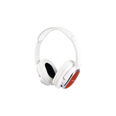 Vorago HP-202 Audífonos Alta Fidelidad, Alámbrico, 1.5 Metros, Blanco/Rojo