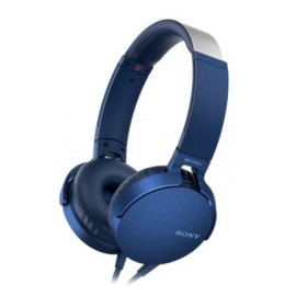 Sony Audífonos con Microfono Extra Bass XB550AP, Alámbrico, 1.2 Metros, Azul