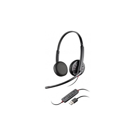 Plantronics Audífonos con Micrófono Blackwire Binaural C325, Alámbrico, USB, Negro