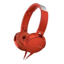 Sony Audífonos con Microfono Extra Bass XB550AP, Alámbrico, 1.2 Metros, Rojo