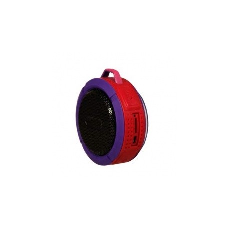 Ginga Bocina Portátil GI16BOC02BT-RM, Bluetooth, Inalámbrico, Micro-USB, Rojo - Resistente al Agua