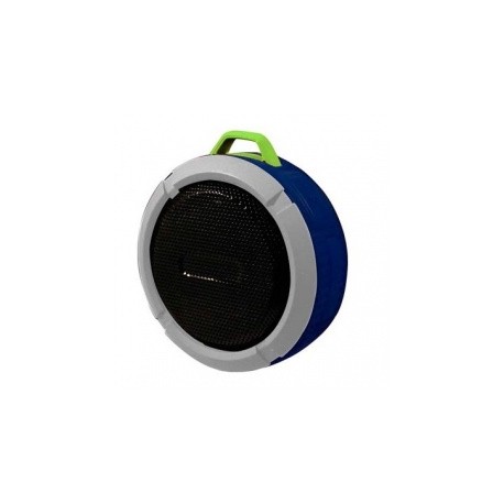 Ginga Bocina Portátil GI16BOC02BT-GV, Bluetooth, Inalámbrico, Micro-USB, Azul - Resistente al Agua