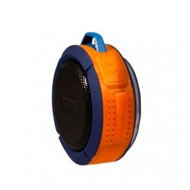 Ginga Bocina Portátil GI16BOC02BT-AN, Bluetooth, Inalámbrico, Micro-USB, Azul/Naranja - Resistente al Agua