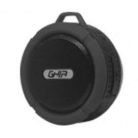 Ghia Bocina Storm, Bluetooth, Alámbrico/Inalámbrico, 3W RMS, Negro - Resistente al Agua