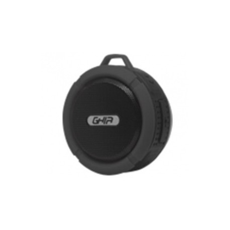 Ghia Bocina Storm, Bluetooth, Alámbrico/Inalámbrico, 3W RMS, Negro - Resistente al Agua