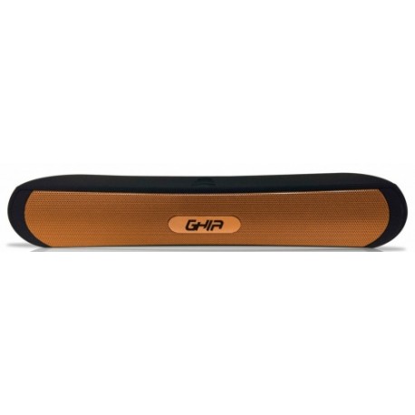 Ghia Bocina SPK-1446, Bluetooth, Alámbrico/Inalámbrico, 2.0 Canales, 6W RMS, Negro/Naranja