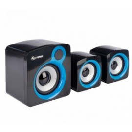 Steren Bocina con Subwoofer BOC-1025, Alámbrico, 2.1, 6W RMS, 110W PMPO, USB, Negro