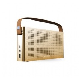 Naceb Bocina Portátil NA-0301, Bluetooth, Inalámbrico, USB 2.0, Oro