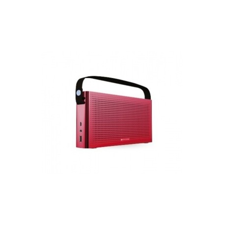 Naceb Bocina Portátil NA-0301, Bluetooth, Inalámbrico, USB 2.0, Rojo