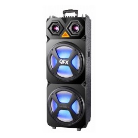 QFX Bafle SBX-122, Bluetooth, Inalámbrico, USB 2.0, Negro